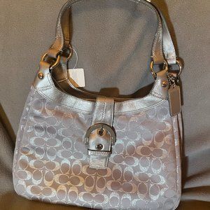 Coach Handbag, Silver, Lavender